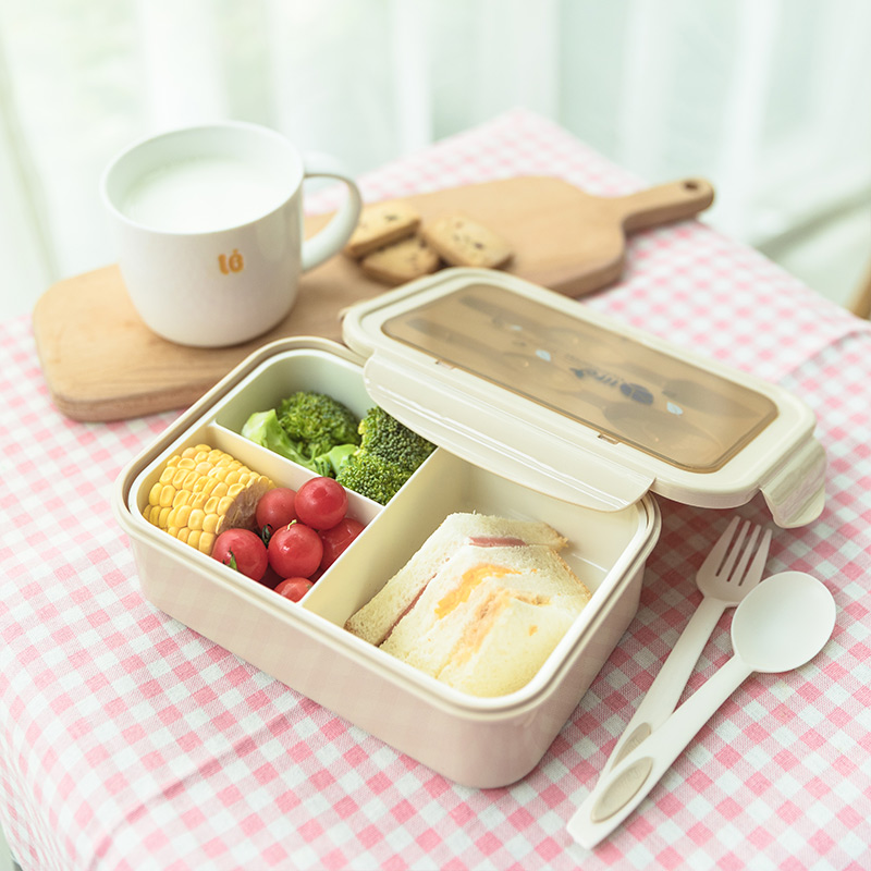 Japanese separated lunch box office workers can microwave heating primary school students lunch box divided lunch box set for men and women