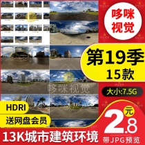 High dynamic HDRI map rendering C4D panoramic environment OC sky HDRI map MAX commonly used Ultra HD