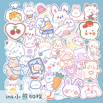 90 Hands Tent Stickers Little Fresher Cartoon Cute Teenage Hearts Animal Hands Account Diary phone Decorative Sticker