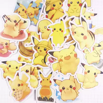 Handbook stickers homemade hand account diary photo album notebook decoration diy sticker bag digital baby Pikachu