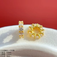 Цирконий, бусины, серебро 925 пробы, микроинкрустация