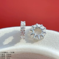 Цирконий, бусины, серебро 925 пробы, микроинкрустация