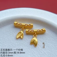 Бамбуковая изогнутая трубка, серебро 925 пробы