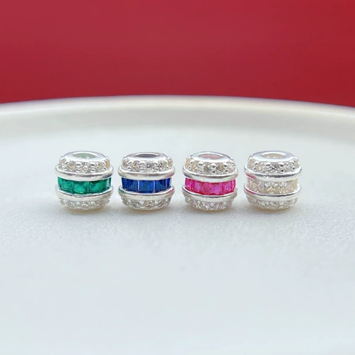 Аксессуар, браслет из кварца, кварц, браслет с одной бусиной, бусины, серебро 925 пробы, микроинкрустация, DIY