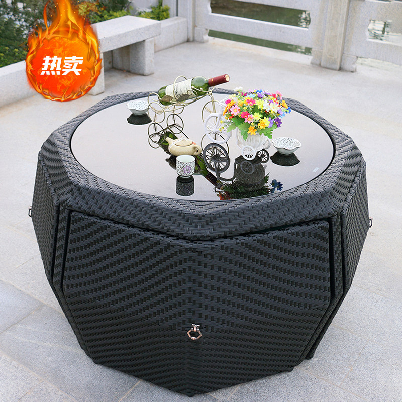 Outdoor tables and chairs leisure rattan combination villa outdoor courtyard garden outdoor hotel hostel creative rattan chair furniture