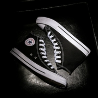 Mã cực lớn 4546 Giày vải Shiind Converse Giày cotton siêu cháy nam và nữ màu đen cao thấp để giúp cộng với giày nhung học sinh giày thể thao nam adidas