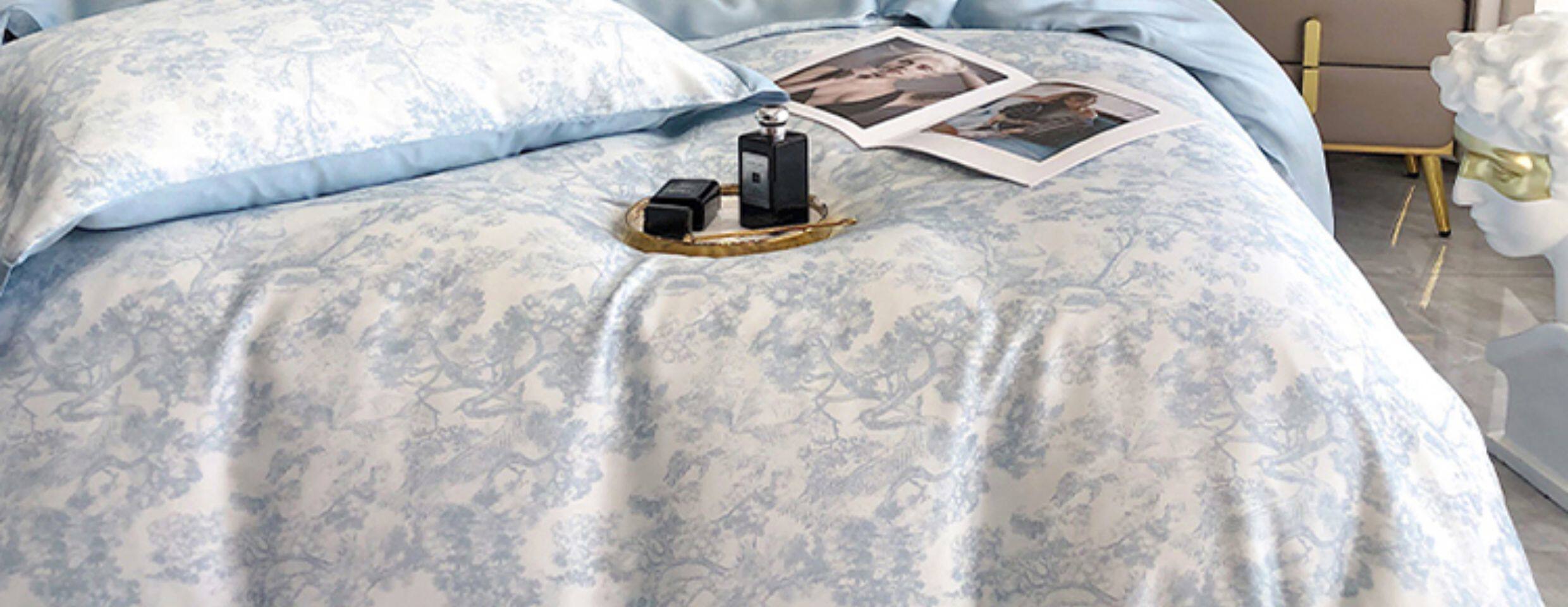 Комплект постельного белья 高级感兰精60支天丝四件套莱赛尔纤维床上用品夏季凉感被套床单 Other