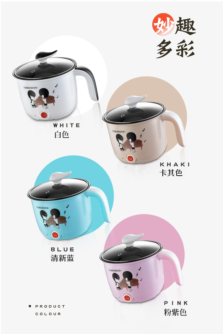 nồi điện nấu mì Cách nhiệt thông minh hấp trứng luộc trứng máy tự động tắt nguồn sinh viên ký túc xá nấu cháo nấu ăn nấu ăn ký túc xá nồi - Nồi trứng nồi lẩu mini 2 người