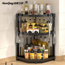 Kitchen Corner Seasoning rack table top multifunction deity Triangle Condiment Bottle Oil salt sauce Vinegar Containing Shelf