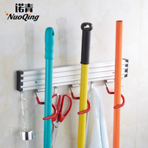 Free Punching Mop Rack Sweep Frame Hung Hook Space Aluminum Toilet Bathroom Pendant Balcony Shelve Shelf