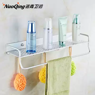 Non-perforated space aluminum bathroom shelf Powder room shelf Wall towel rack Kitchen rack tray single layer