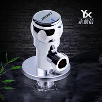 Yongdexin 8050 stainless steel angle valve ceramic core faucet hot and cold water triangle valve DN15 4 points