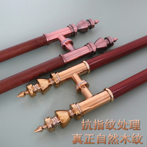 New Chinese style antique door handle glass door handle rosewood walnut European style wooden door handle light luxury