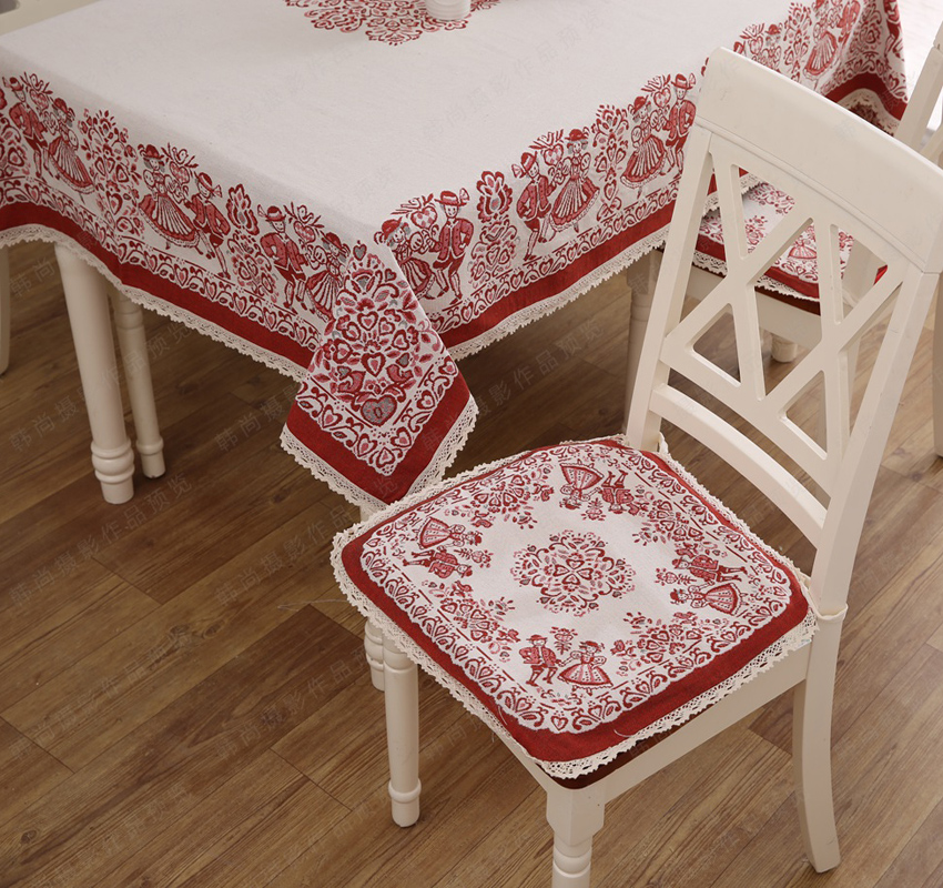 Four Seasons General Dining Chair Mat Full Set Chair Table Cloth Table Towel Table chair Backtowel