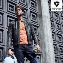 REVIT Gunpowder Integrated Leather Jacket Motorcycle City Casual Anti-Fall Protection Locomotive Bull Leather Clothing