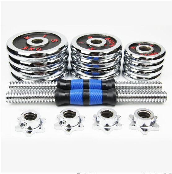 Dumbbell Men's Electroplated Dumbbell 20kg 15kg 30kg 40kg Exercise Equipment Home Barbell Set Yaling