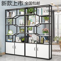 Shelf rack Barber shop display rack cosmetic products container office partition screen ancient shelf display rack