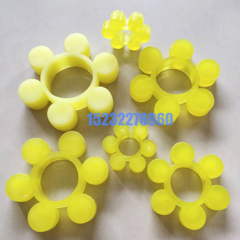 ml plum blossom coupling elastic block polyurethane rubber ring cushion plum blossom six octagonal pad