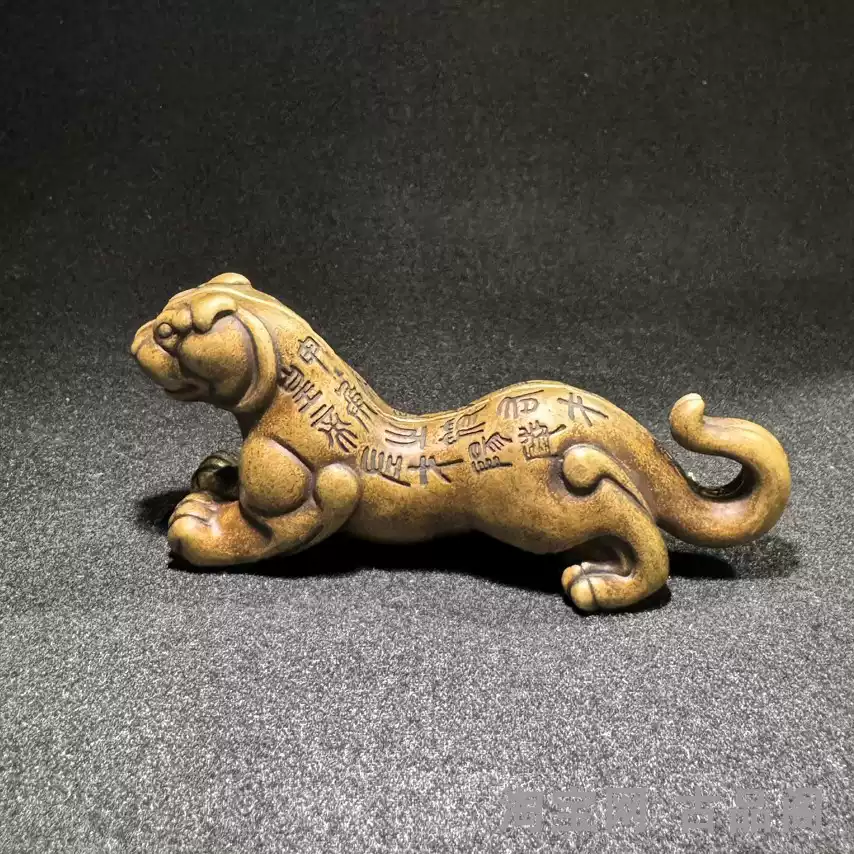铜虎符摆件古玩铜器黄铜实心虎符印章兵符权力信物家居办公室