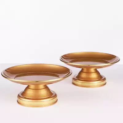 Pure copper Taiwan for Buddha fruit plate Buddha front water supply fruit plate fruit plate for tribute plate plain copper for Buddha plate Buddhist supplies