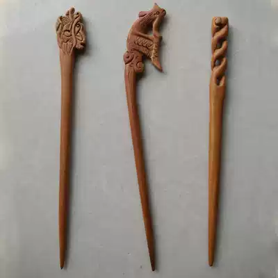 Taoist hairpin hairpin Faucet hairpin Crested hairpin Taoist peach wood acacia knot hairpin Taoist hairpin Wudang Hairpin Taoist supplies