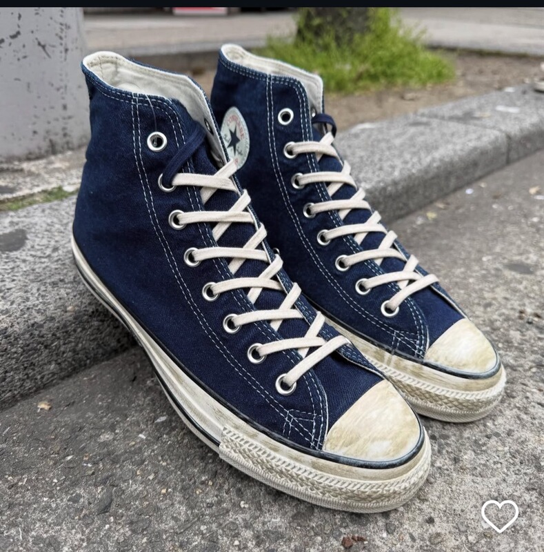 Japanese Converse Converse Aged Fadeddenim Ag Washed Denim Vintage Distressed Canvas Shoes Trendy Japanese Converse Converse Aged Fadeddenim Ag Washed Denim Vintage Distressed Canvas Shoes Trendy