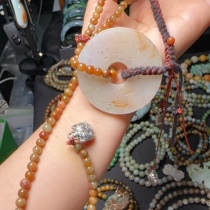 Tengchong old material design old object Qing Dynasty old jade Ping An buckle live broadcast room link please do not shoot privately