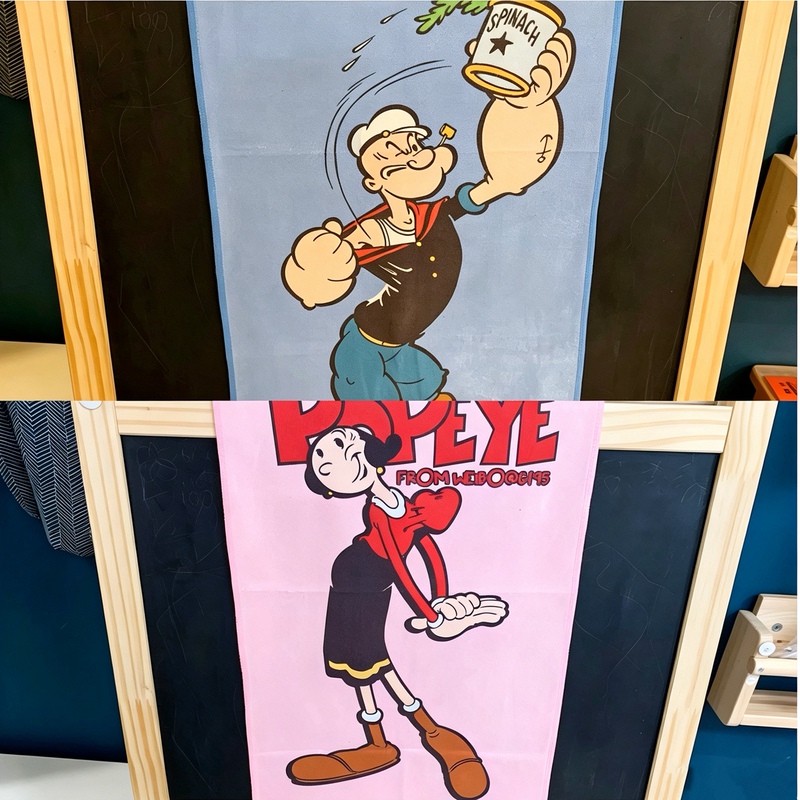 Popeye Cartoon Face Towel Couple Fitness Absorbent Dirt-Blocking Pad Towel Sports Children's Large Bath Towel Shower Towel