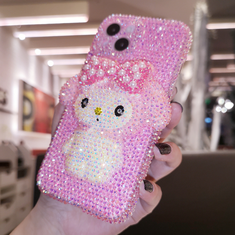 Suitable for iPhone 17 Pro Max, Apple 16 Pro Phone Case, Air Rhinestone 14 Cute Cartoon Rabbit 15 Plus Protective Case 13 Full Coverage Anti-Drop 12 for Girls Suitable for iPhone 17 Pro Max, Apple 16 Pro Phone Case, Air Rhinestone 14 Cute Cartoon Rabbit 15 Plus Protective Case 13 Full Coverage Anti-Drop 12 for Girls
