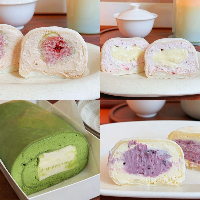 Small Spring Festival Food, Cold Chain Free Shipping, 3 Daifuku + 1 Cream Towel Roll, Snowy Mochi Dessert Cake, Sweet and Chewy Snack Small Spring Festival Food, Cold Chain Free Shipping, 3 Daifuku + 1 Cream Towel Roll, Snowy Mochi Dessert Cake, Sweet and Chewy Snack