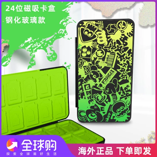 Switch/OLED Jet Warrior Тема стеклянная магнитная карта коробка Nintendo 24 Game Card Bring Box
