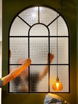 Old-fashioned retro colorful crabapple pattern embossed tempered art glass partition screen custom Manchurian window church