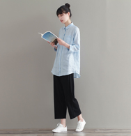 Lắng nghe trái tim của công việc gió dài tay áo ngắn tay áo khoác nữ cotton Nhật Bản văn học retro túi lớn áo gió mùa thu mới áo khoác bomber nữ