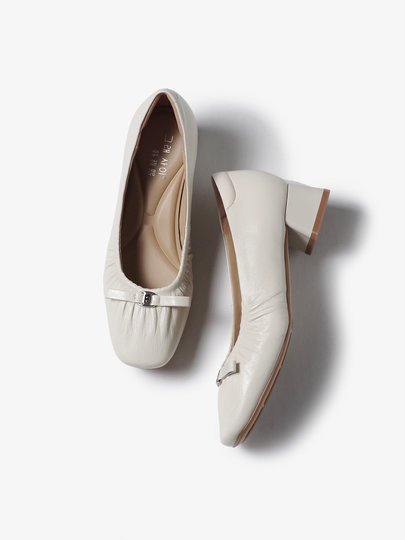 Sheepskin thick heel single shoes for women, low heel, genuine leather, versatile, fashionable, elegant, commuting, simple, 2026 spring new small leather shoes