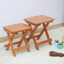 Nanzhu folding square stool Square stool Fishing stool Simple outdoor Maza Childrens small bench Bamboo and wood portable