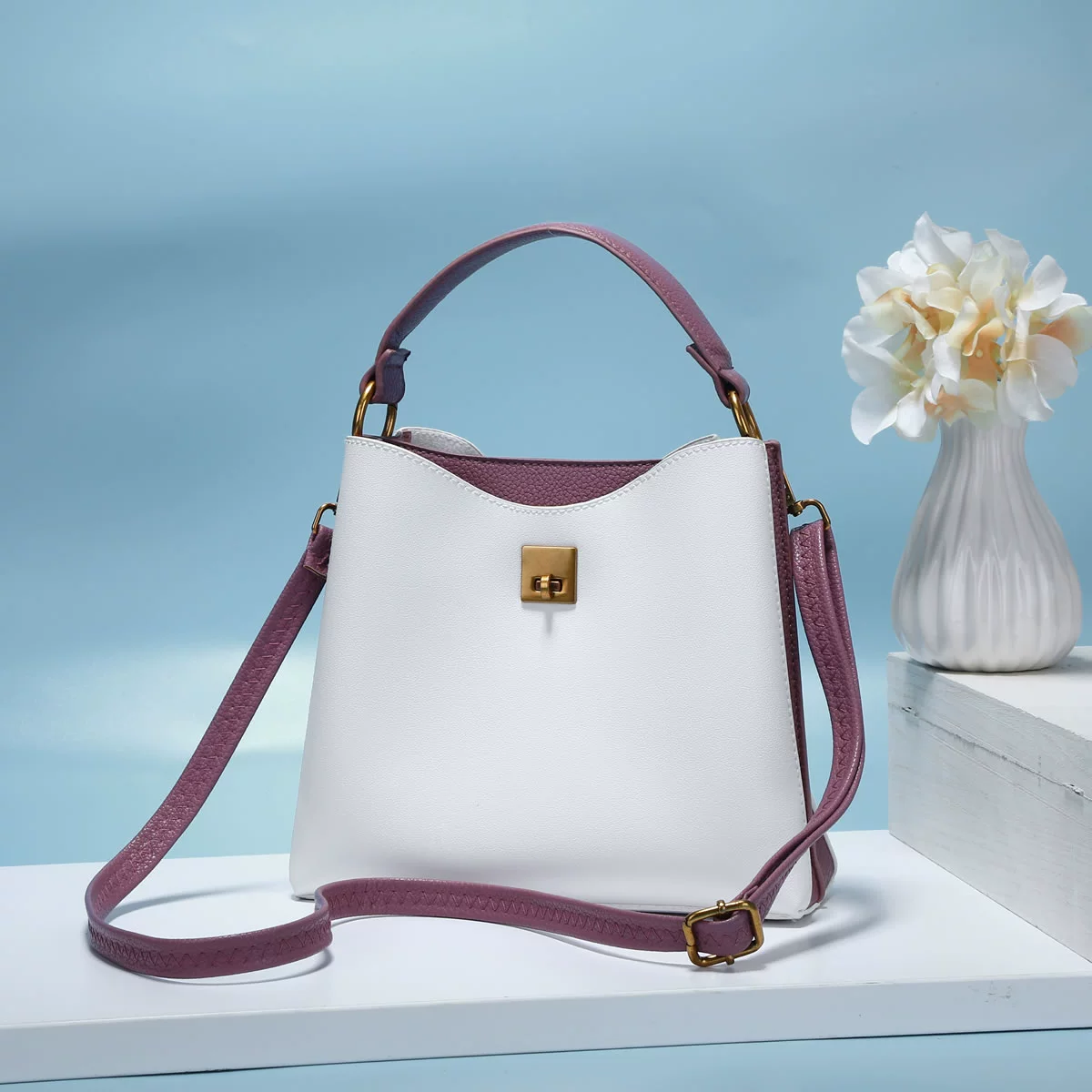 Fairy bag bag nhỏ triều phiên bản Hàn Quốc của túi xách hoang dã đeo vai túi đeo vai rộng nữ túi bucket bag học sinh giải trí - Túi xách nữ