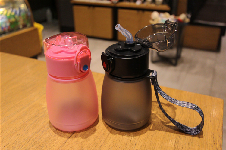 Xác thực đậu Hà Lan cốc bụng lớn Hàn Quốc dễ thương cốc sippy sáng tạo thuận tiện nữ sinh viên nhỏ tay chai nước thủy tinh - Tách bình thủy tinh đựng nước