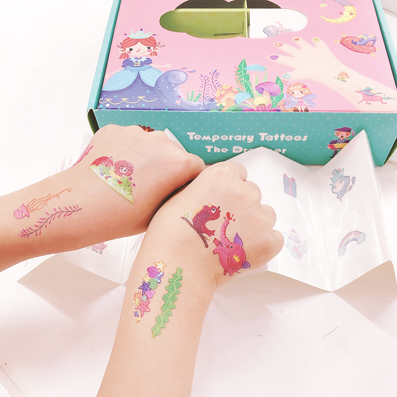 Children Cartoon Tattoo Sticker Fingernail Sticker Safety Non-toxic Persistent Waterproof Male Girl Good Hungry Caterpillar Stickers