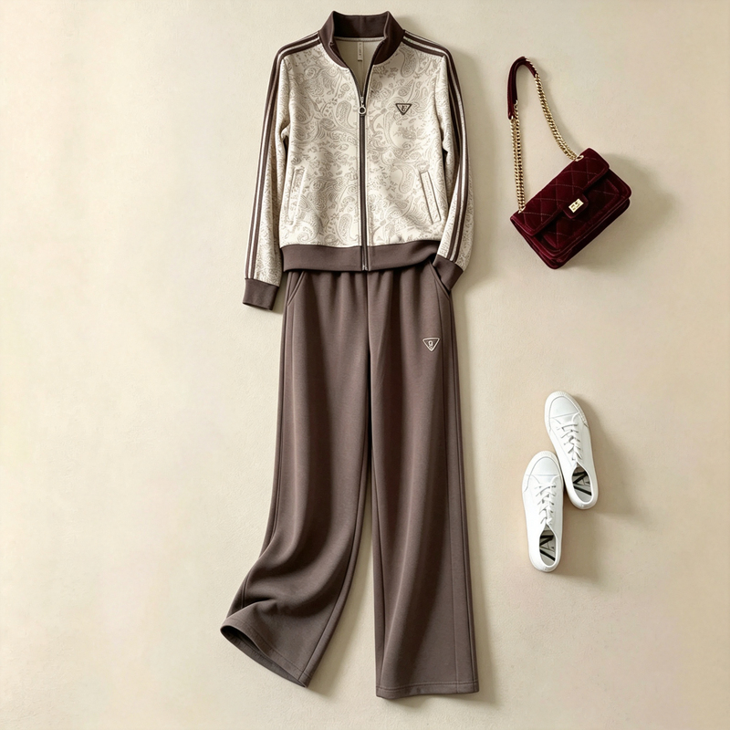 [City Short-Distance Luxury Tour] Women's 2026 New High-End Sports and Leisure Set, Two-Piece Sportswear with a Sense of Sophistication and Style
