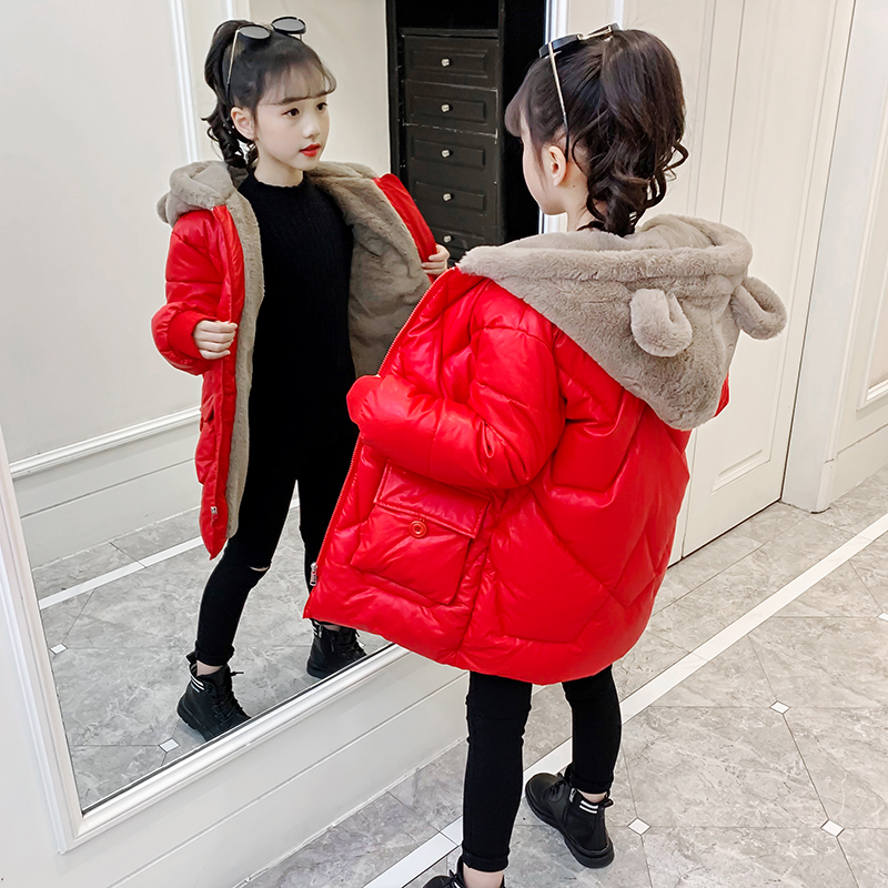 Girl's Life Jacket 12 Year Old Girl Red Child 10 Tiger Year Clothes 13 CUHK Tong Cotton Clothing Cotton Padded Jacket