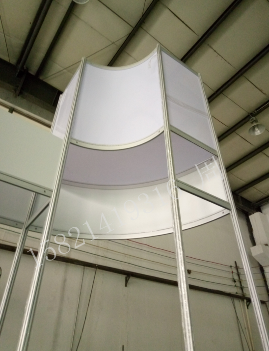 Standard Exhibition Position Arc Exhibition Rack Arc Display Shelf Special exhibition props to make bending arc flat aluminium exhibition frame manufacturing