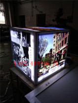 Cube Advertising Light Box Hotel Exhibition Showroom Hanging Light Box Square Suspended Led without frame light box