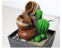 Rare Love Pottery Jars Flowing Water Swing Pieces Waterscape Fountain Swing room Desk Desk Book Room Table Furnishing Small Gift