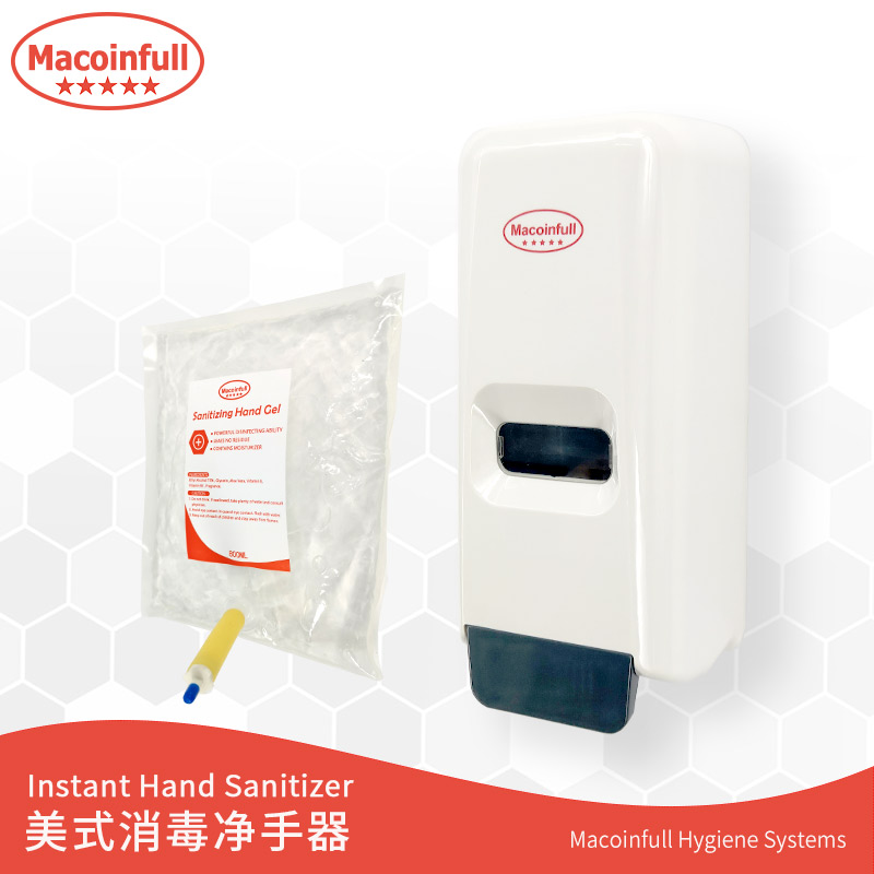 Disposable hand sanitizer bag antibacterial disinfectant machine manual dispenser wall-mounted alcohol spray gel box