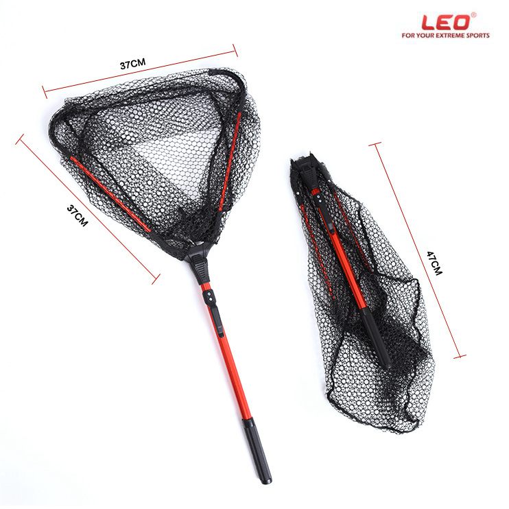 Aluminum alloy single section Triangle folding and fishing nets flying fishing online subbailing network Mini short-cut raft fishing nets