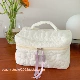 Конфеты -Королевая макияжная сумка белая большая сплошная модель без внутренней сумки
