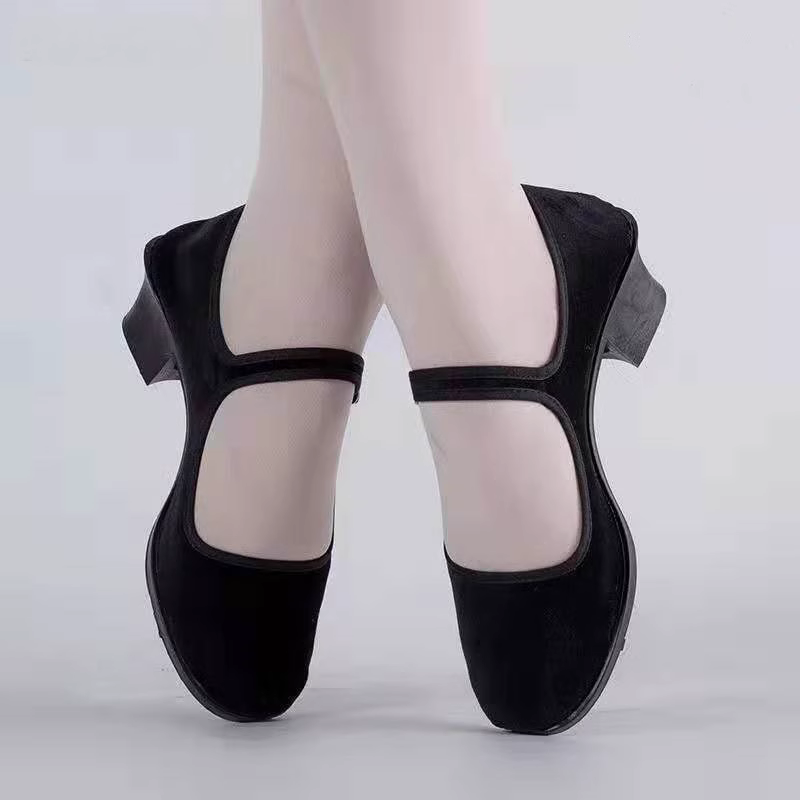 Folk Dance Shoes Folk Dance Heel Shoes Dance Suede Heel Shoes Dance Test Class Shoes Children Folk Dance Shoes-Taobao
