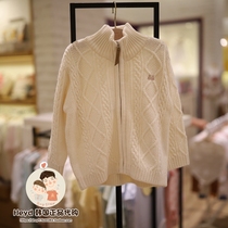 Direct mail minkmui Korean little star 22 autumn white knitted long-sleeved cardigan A14-202-01