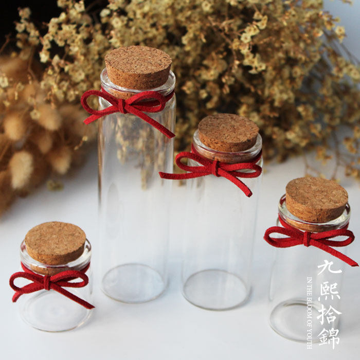 3 7cm diameter small transparent glass bottle drift bottle Lucky Star bottle Lover gift