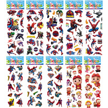 Spider-man Stickers Spider-man Superman Cartoon Anime Bubble Stickers Children Stickers Piggy Children Stickers